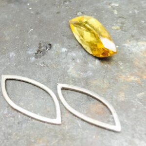 Bezels are cut to the exact shape of the stone